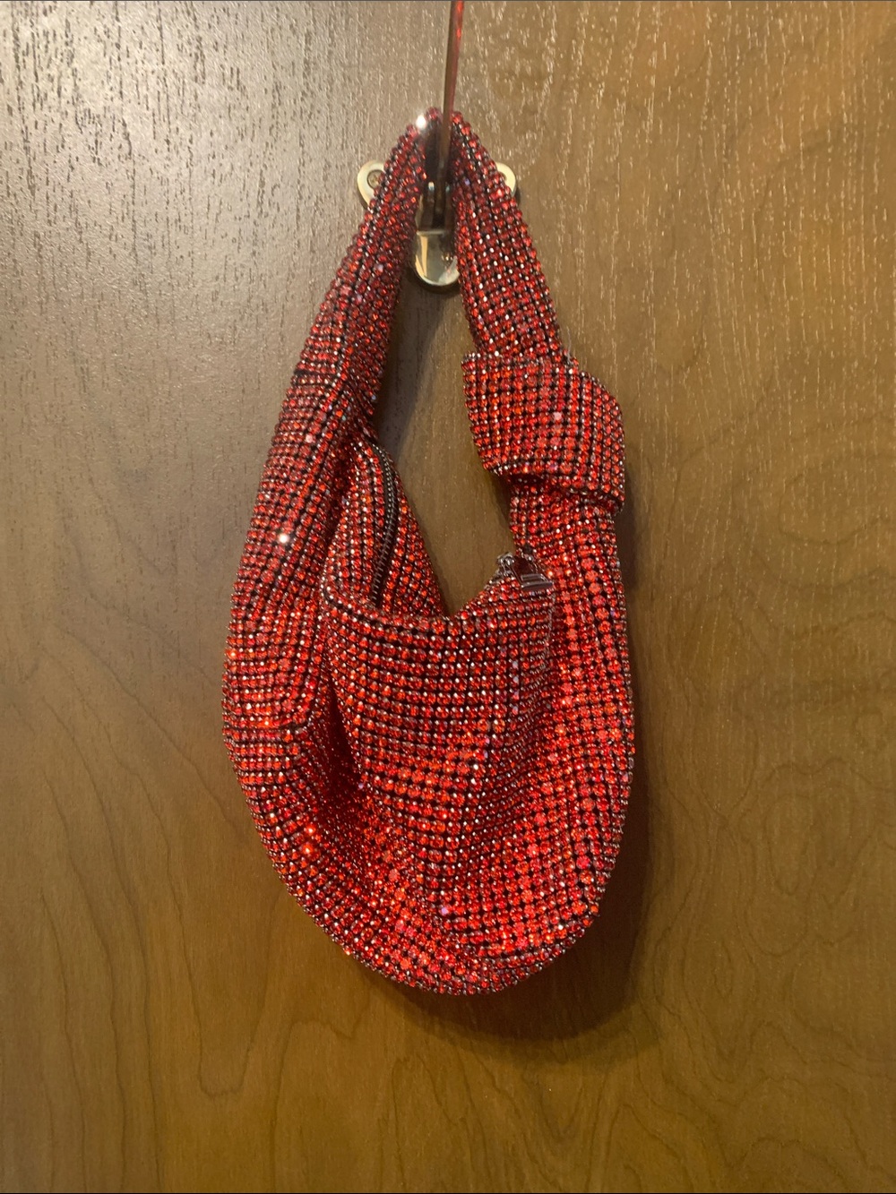 NWOT Madison West Red Crystal Mini Shoulder Bag